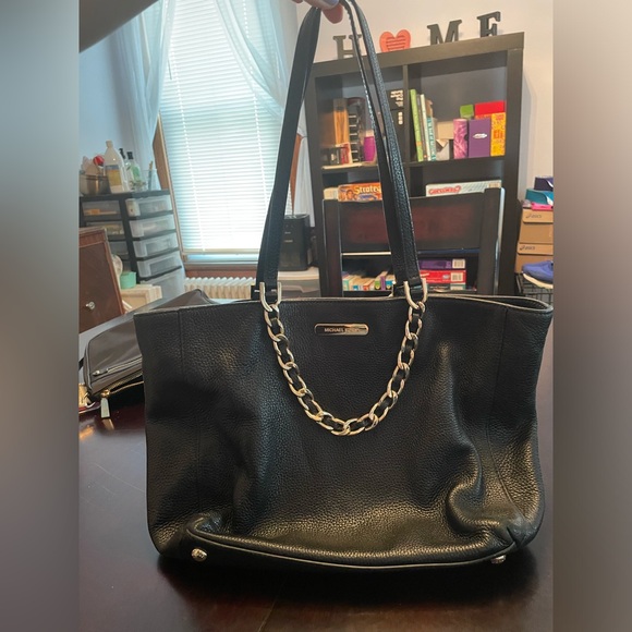 Michael Kors - Black Pebble Leather - Well Cared For - Gold Accents - Picture 1 of 6